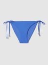 Reiss Light Blue Riah Side Tie Bikini Bottoms