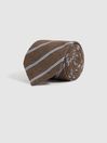 Reiss Chocolate Melange Ravenna Silk Blend Textured Tie