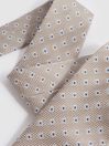 Reiss Oatmeal Apollinare Silk Blend Floral Print Tie