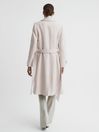 Reiss Neutral Tor Relaxed Wool Blend Belted Coat