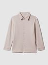Reiss Stone Hendon Senior Cotton Button-Through Shirt