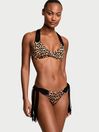 Victoria's Secret Leopard Brown Cross Over Archive Macrame Swim Bikini Top
