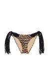 Victoria's Secret Leopard Brown Cheeky Archive Macrame Swim Bikini Bottom