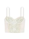 Victoria's Secret Daisy Embroidery White Corset Bra Top