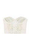 Victoria's Secret Daisy Embroidery White Corset Bra Top