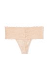 Victoria's Secret PINK Marzipan Nude Hipster Thong Lace Knickers