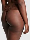 Victoria's Secret PINK Ganache Nude Hipster Thong Lace Knickers