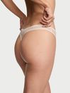 Victoria's Secret Daisy Embroidery White Thong Knickers