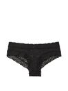 Victoria's Secret PINK Pure Black Cheeky Lace Knickers