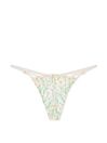 Victoria's Secret Daisy Embroidery White G String Knickers