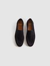 Reiss Navy Kason Suede Slip-On Loafers