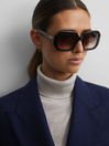 Reiss Brown Missoni Eyewear Angular Tortoiseshell Sunglasses