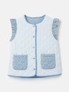 Joules Raye Blue Reversible Print Quilted Gilet