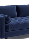 .COM Matt Velvet Navy Blue Scott 2 Seater Sofa