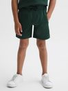 Reiss Emerald Robin Senior Textured Drawstring Shorts