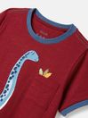 Joules Archie Red Dinosaur Artwork T-Shirt