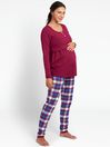JoJo Maman Bébé Red Check Maternity & Nursing Pyjama Set