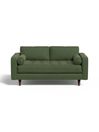 .COM Matt Velvet Grass Green Scott 2 Seater Sofa
