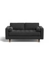 .COM Matt Velvet Charcoal Grey Scott 2 Seater Sofa