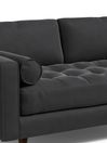 .COM Matt Velvet Charcoal Grey Scott 2 Seater Sofa