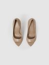 Reiss Nude Isla Peep Toe Pointed Court Shoes