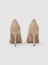 Reiss Nude Isla Peep Toe Pointed Court Shoes