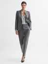 Reiss Grey Layton Slim Fit Wool Blend Suit Trousers