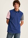 Joules Woody Blue Colour Block Cotton Polo Shirt
