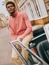 Joules Alistair Pink Quarter Zip Cotton Sweatshirt
