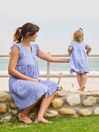 JoJo Maman Bébé Blue Ditsy Print Maternity Summer Dress