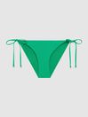 Reiss Green Ripley Side Tie Bikini Bottoms