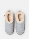 Joules Women's Lazydays Grey Faux Fur Lined Slippers