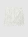 Atelier Feather Mini Skirt