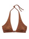 Victoria's Secret Caramel Brown Halter Swim Chain Bikini Top