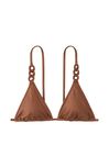 Victoria's Secret Caramel Brown Triangle Swim Chain Bikini Top