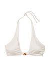 Victoria's Secret Coconut White Halter Swim Chain Bikini Top