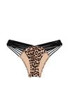 Victoria's Secret Leopard Brown Brazilian Archive Macrame Swim Bikini Bottom