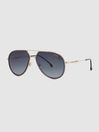 Reiss Grey Carrera Eyewear Metal Aviator Sunglasses