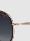 Reiss Grey Carrera Eyewear Metal Aviator Sunglasses