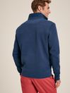 Joules Alistair Blue Quarter Zip Cotton Sweatshirt