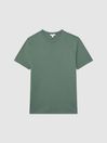 Reiss Fern Green Bless Marl Crew Neck T-Shirt