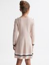 Reiss Pink Paige Senior Knitted Flared Dress