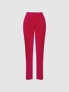 Reiss Pink Rosa Velvet Tapered Suit Trousers