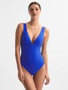 Reiss Blue Luna Italian Fabric Swimsuit