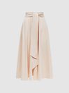 Reiss Nude Rebecca Fitted High Rise Midi Skirt