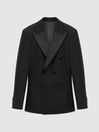 Reiss Black Poker Modern Fit Double Breasted Tuxedo Jacket