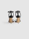 Reiss Black Sophia Atelier Italian Leather Strappy Heels