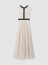 Reiss White Harley Pleated Maxi Dress