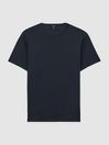 Reiss Navy Capri Cotton Crew Neck T-Shirt