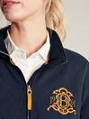 Joules Official Burghley Blue Quarter Zip Quilted Sweatshirt